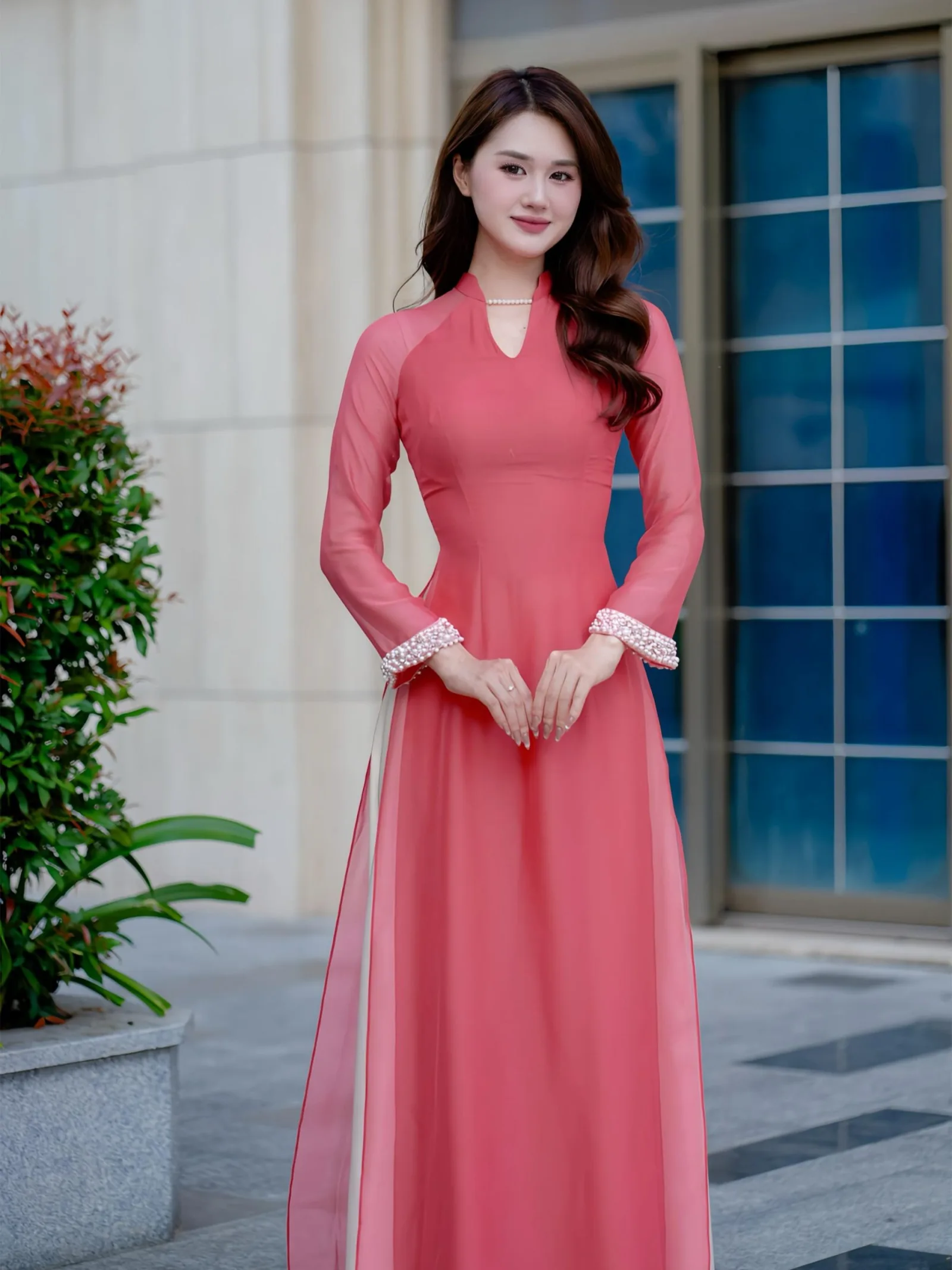 [ADTK 51] Áo Dài Nữ Thiết Kế 4 Tà