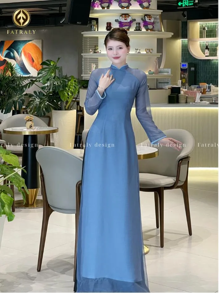 [ADTK 24] Áo dài nữ vải voan tơ 2 lớp cao cấp