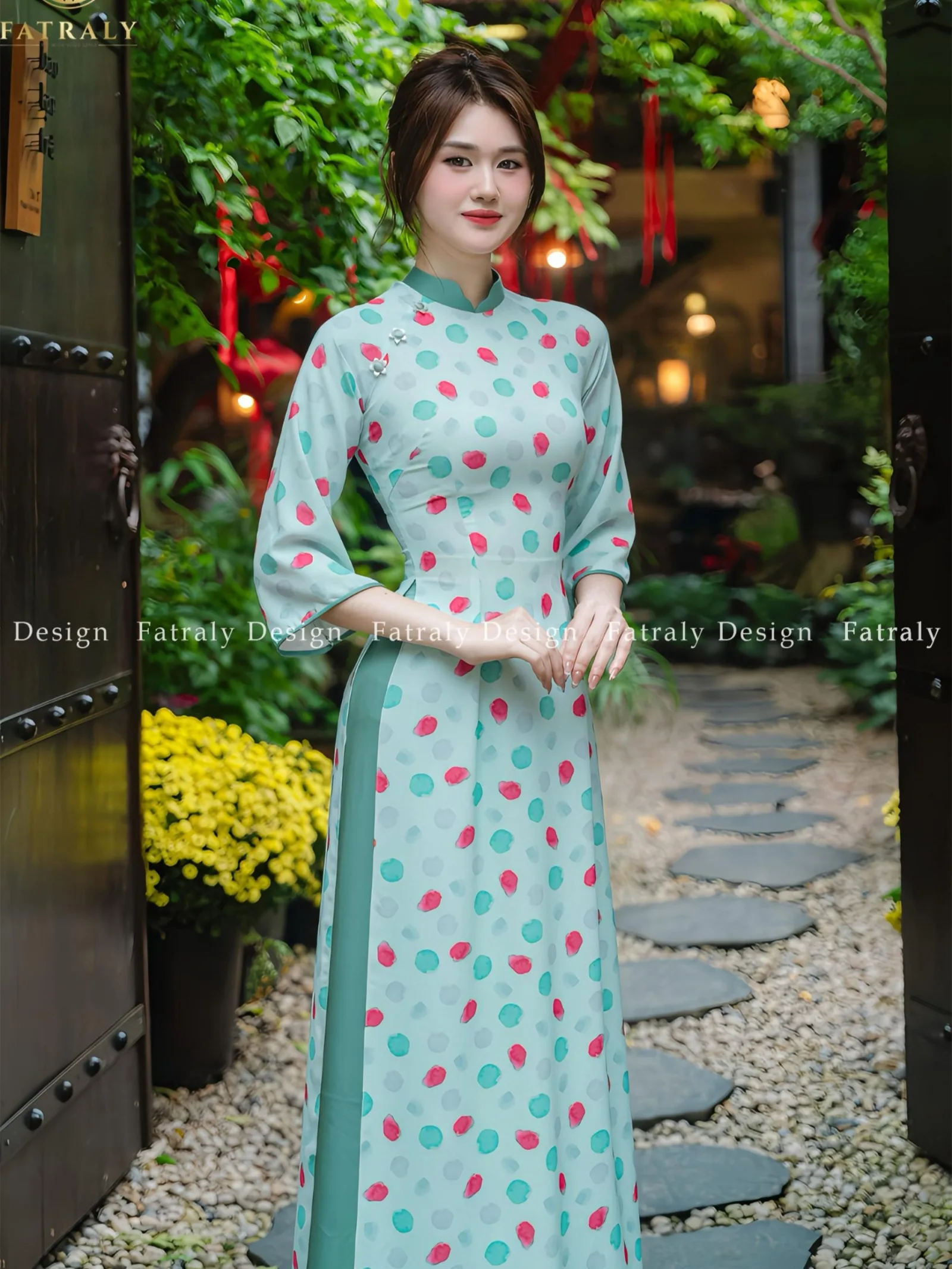 [ADTK 38] Áo dài nữ lụa thạch Thái Tuấn cao cấp