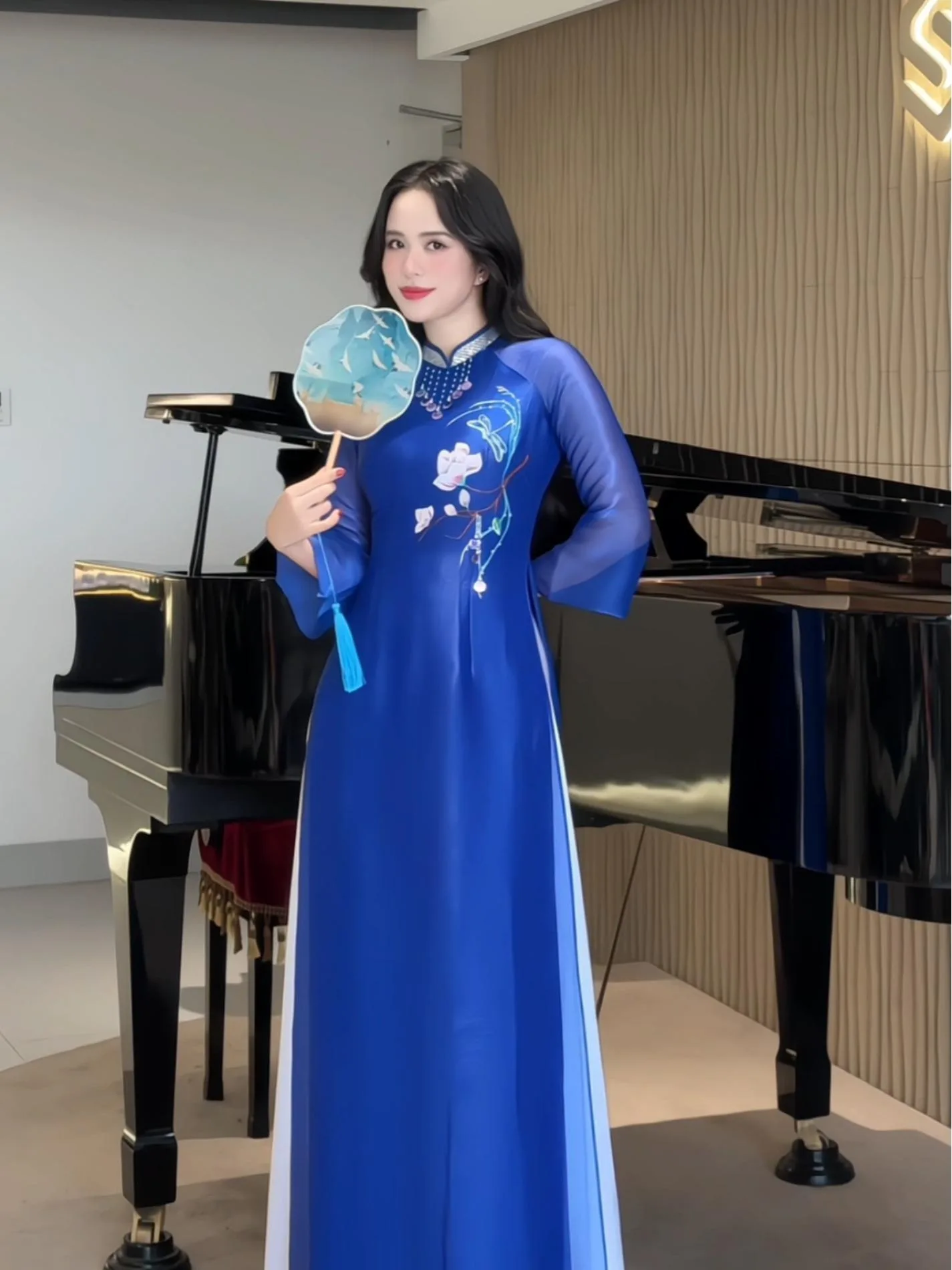 [ADTK 130] Áo dài voan tơ siêu xinh