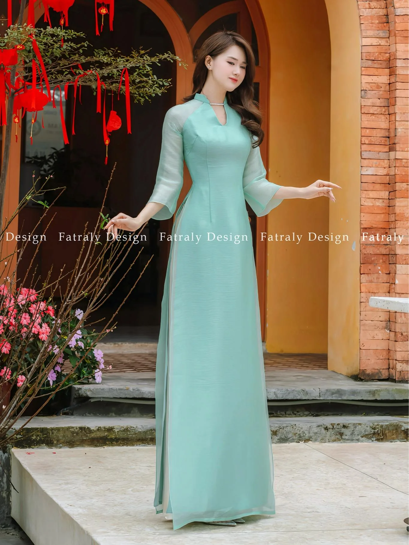 [ADTK 120] Áo dài nữ Fatraly thiết kế