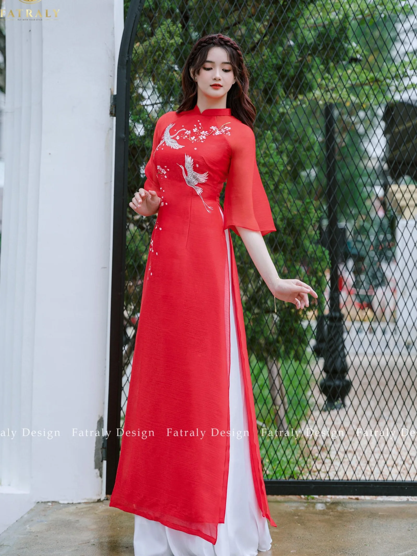 [ADTK 66] Áo dài nữ tơ lót lụa 4 tà