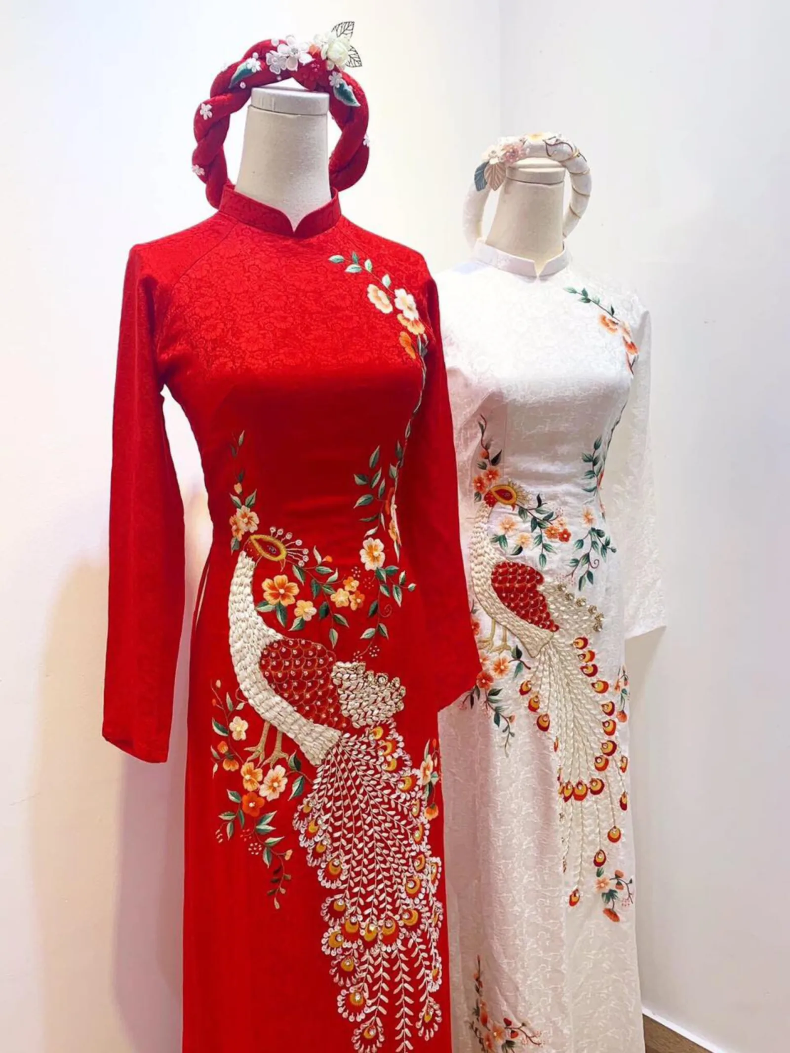 Áo dài vải lụa gấm thái tuấn Fatraly