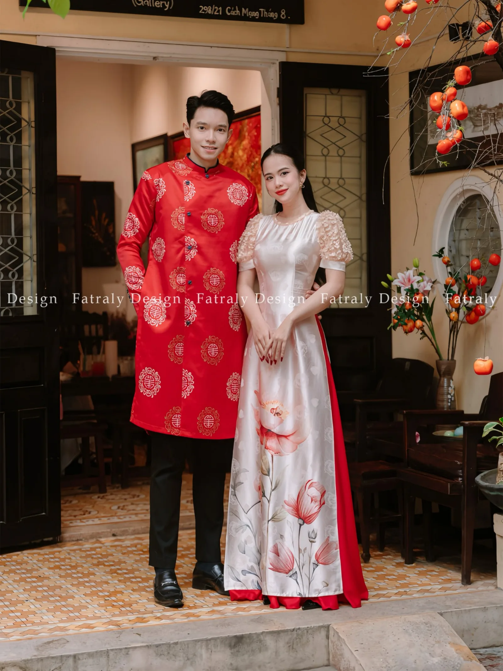 Áo dài vải lụa satin thái tuấn Fatraly