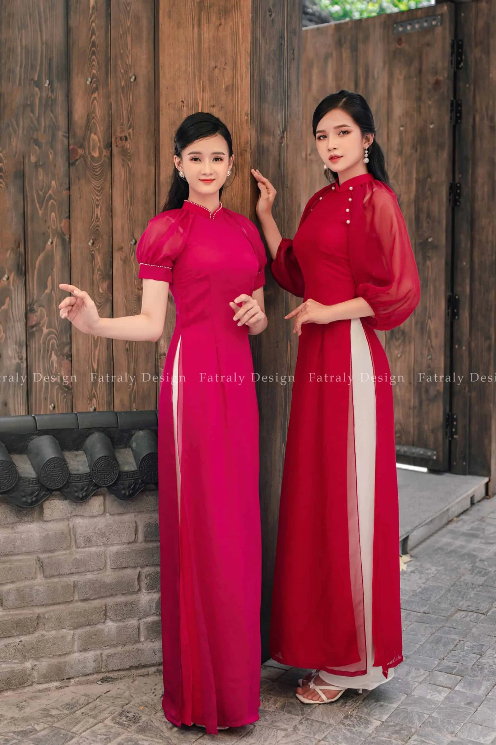 Áo dài Mơ truyền thống tơ lụa thiết kế